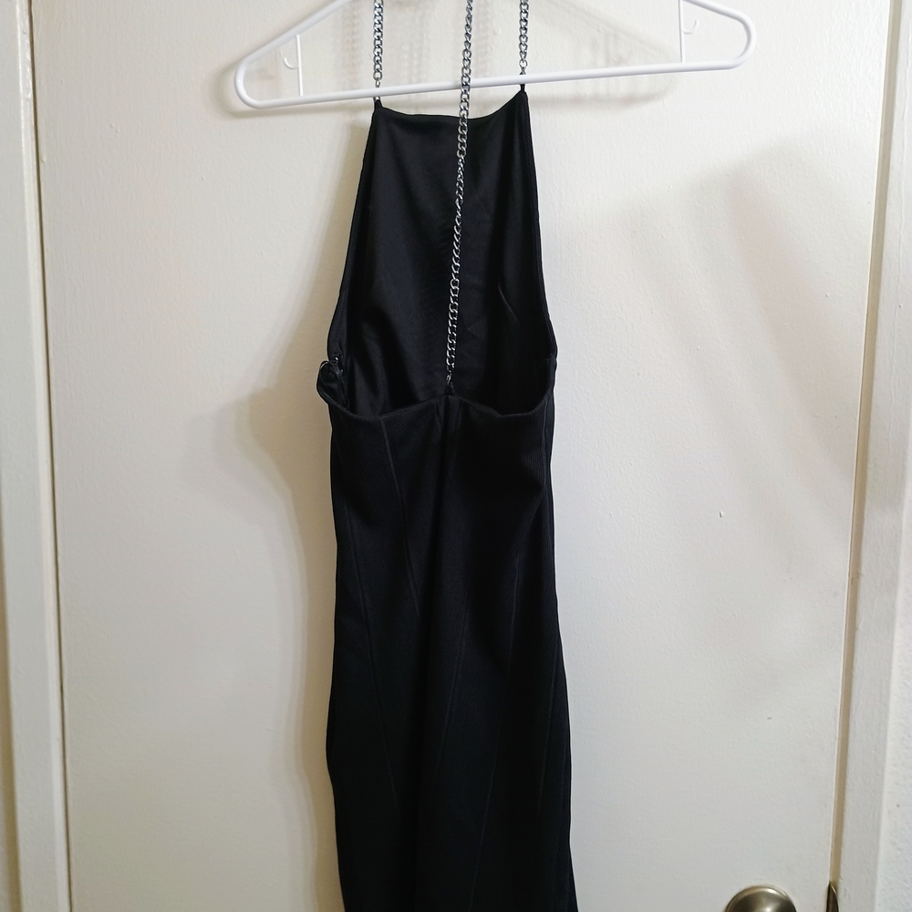 Topshop Black Halter Bodycon Dress - Picture 2 of 7